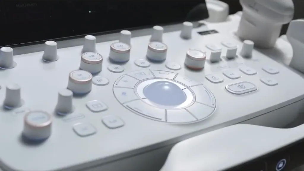 Painel de controle do HERA Z20, com o trackball no centro