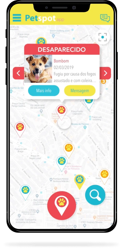 App Petspot no celular